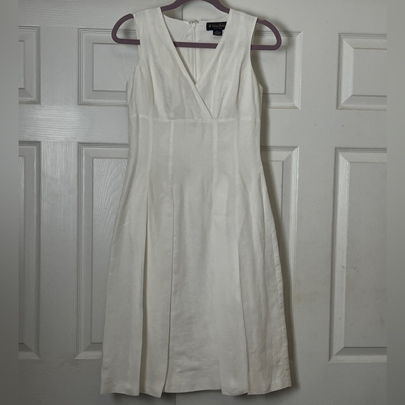 New Brooks Brothers Irish Linen White Dress. Sz 0 - Picture 9 of 16